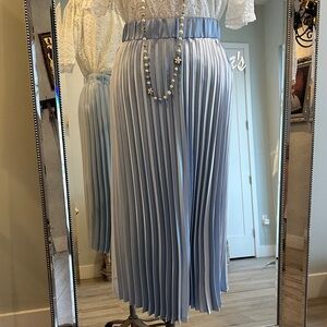 Alfani Light Blue Pleated Midi Skirt